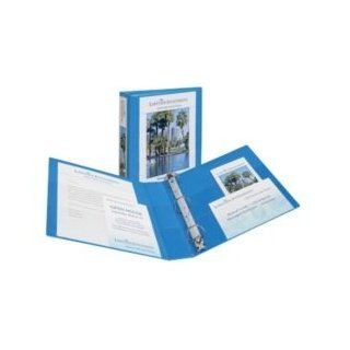 Avery   Nonstick Heavy Duty EZD Reference View Binder, 2" Capacity, metal blue   Sold As 1 Each   Extra wide cover for use with top loading sheet protectors and extra wide dividers.   Nonstick, archival safe material won't lift ink or toner off of