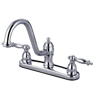 Kingston Brass KB3111TLLS TEMPLETON 8'' Centerset Kitchen Faucet Less Sprayer Kingston Brass Two H   Kitchen Sink Faucets