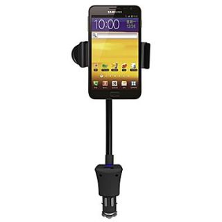 QFX CM 100USB Car Holder With USB Charger, Black