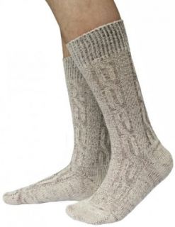 Short Traditional Socks, Stockings, Braided Look, ColorCream/ mottled, Size41 43 Novelty Socks Clothing