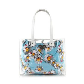 Floozie by Frost French Blue daisy canvas tote bag
