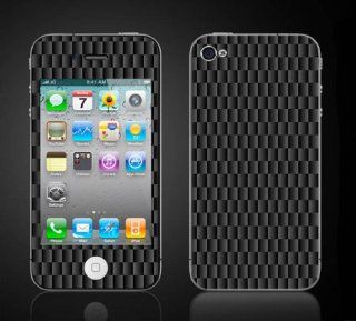 iPhone 4 4S Vinyl Skin Kit  Carbon Fiber design Iphone Skin. Cool looking but not real Cell Phones & Accessories