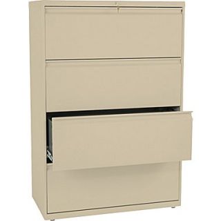 HON Brigade™ 800 Series Lateral File Cabinet, 36 Wide, 4 Drawer, Putty  Make More Happen at