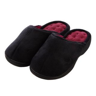 Isotoner Black suedette Pillowstep mule slippers