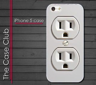 iPhone 5 Rubber Silicone Case   Wall Plug 110v 120 electrical outlet looks real when holding it Cell Phones & Accessories