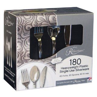 Reflections Heavyweight "Looks Like Silver" Disposable Flatware (180 pcs) Kitchen & Dining