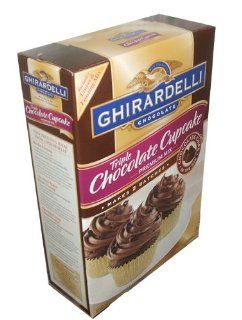Ghirardelli Triple Chocolate Cupcake Mix Premium Makes 2 Batches 