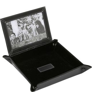 Budd Leather Folding Snap Dresser Tray With Foldable Picture Frame