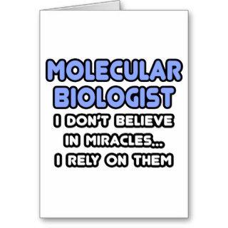 Miracles and Molecular Biologists Card