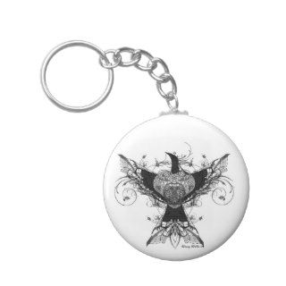 Peace Dove tattoo art keychain
