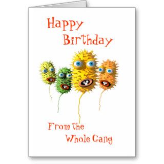 Funny Bacteria birthday card