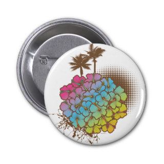 Hibiscus Circle Button