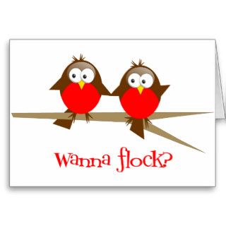 Wanna Flock? Greeting Greeting Card