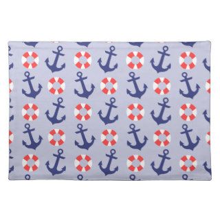 Nautical Anchor Pattern Placemats
