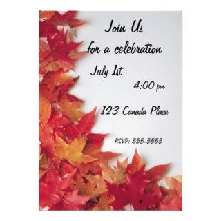 Maple Leaf Invitation Announcement