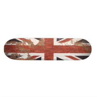 UK Flag On Wall Skateboard Deck