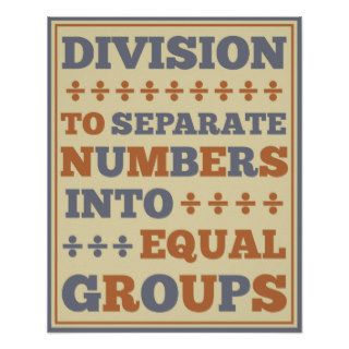 Division Definition Poster