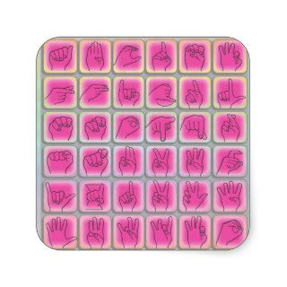 ASL AMERICAN SIGN LANGUAGE ALPHABET & NUMBERS STICKERS