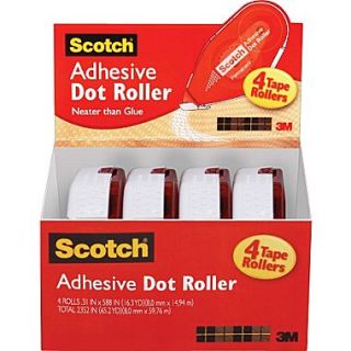 Scotch Adhesive Dot Roller Value Pack, .31 x 49, 4/Pack  Make More Happen at