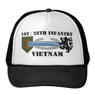1st / 28th Infantry Black Lions Vietnam CIB Trucker Hats