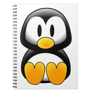Pingüino lindo del dibujo animado del bebé libreta de
