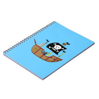 Pirate ship spiral notebooks