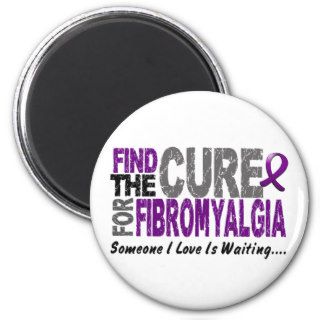 Find The Cure 1 FIBROMYALGIA T Shirts & Gifts Magnet
