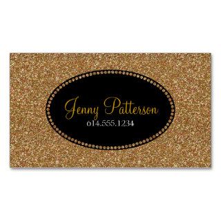 Gold Glitter Pretty Elegant Girly Business Cards