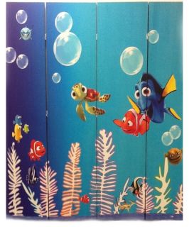 4 Panel Finding Nemo Room Divider   64W x 71H in.   Room Dividers