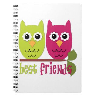 Cute Best Friends Owls Spiral Notebook