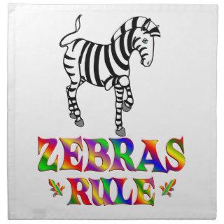 Zebras Rule Cloth Napkins