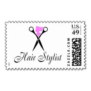 Hair Stylist (Scissors/Pink) Postage Stamps
