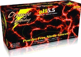 Orange Lightning Nitrile Disposable Gloves   XL   Box (50 Pairs) Automotive