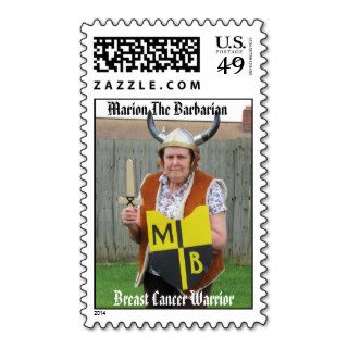 Marion The Barbarian Breast Cancer Warrior Stamps