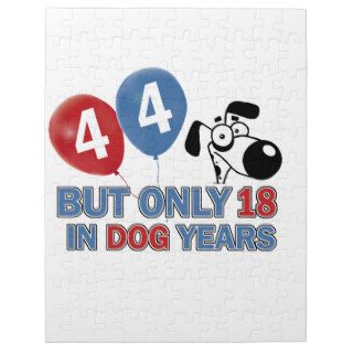 44 year old Dog years designs Jigsaw Puzzles