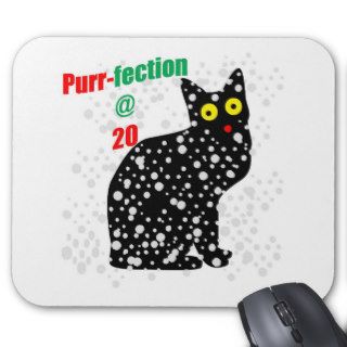20 Snow Cat Purr fection Mouse Pad