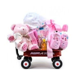 Baby Girl Radio Flyer Wagon Gift Basket  Baby