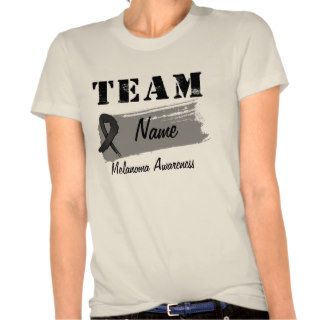 Custom Team Name   Melanoma T shirt