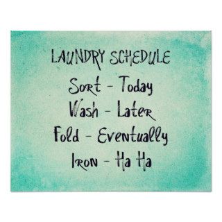 Laundry Schedule Print