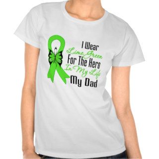 Lymphoma Cancer Ribbon My Hero My Dad T Shirts