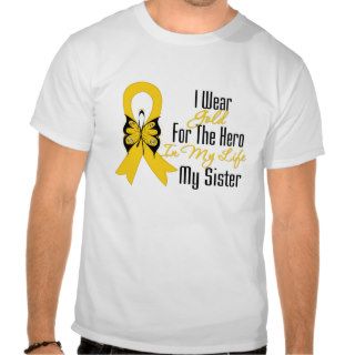 Childhood Cancer Ribbon My Hero My Sister T Shirt