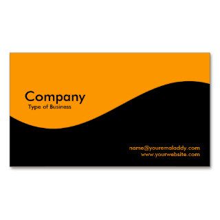 Making Waves   Orange and Black Business Card Template
