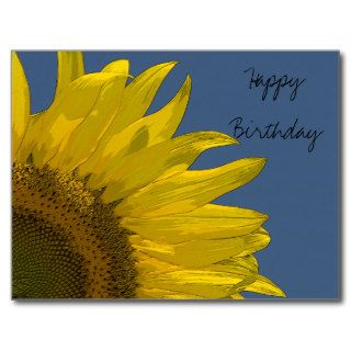 Sunflower Birthday Postcard