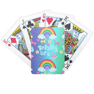 Totally 80's Awesome Saying Pattern Playing Cards