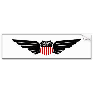 Union Pacific Railroad Wings Logo Bumper Sticker