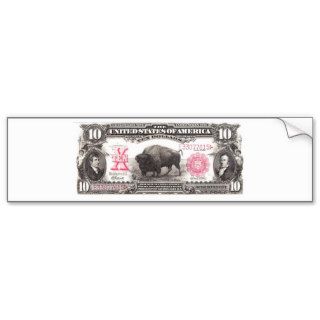Lewis and Clark Ten Dollar Bill Bumper Stickers