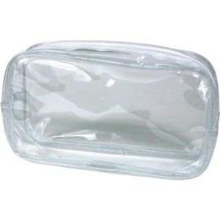 Clear Vinyl Zippered Cosmetic Bag Carry Case Travel Makeup  Beauty