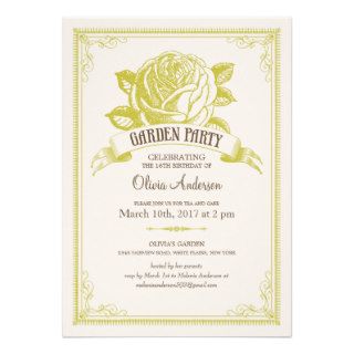 Garden Tea Party Invitations