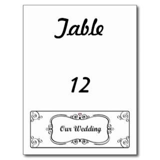 Our Wedding Banner Table Number Cards Postcard