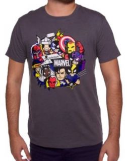 Marvel Heroes Avengers Earths MIghtest T shirt (Medium, Grey) Clothing